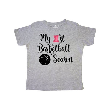 

Inktastic my 1st basketball season Gift Toddler Toddler Girl T-Shirt