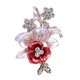 thumbnail image 1 of Elegante broche de aleación con forma de flor hecho a mano, broche de diamante, accesorio de joyería, ramillete, regalo para el Día de la Madre., 1 of 7