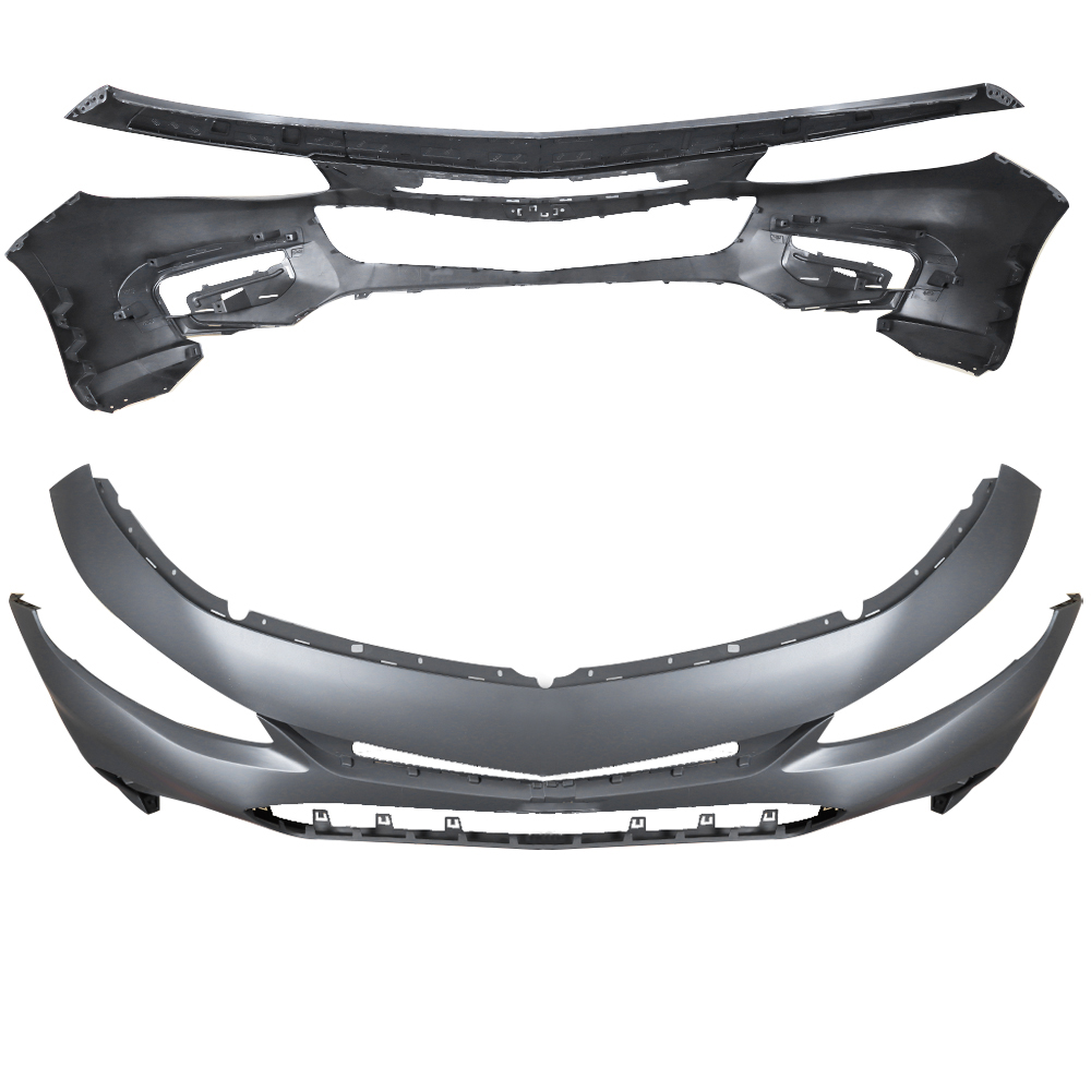 LABLT Primered Front Bumper Cover W/LED Running Lamps for 2016-2018 Malibu LT Premier Hybrid Models