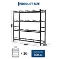 thumbnail image 2 of GARVEE 5 Gallon Water Jug Holder Stand,Double-Row Heavy-Duty 4-Tier Water Bottle Holder Storage Rack,Holds 16 Bottles,Black, 2 of 7