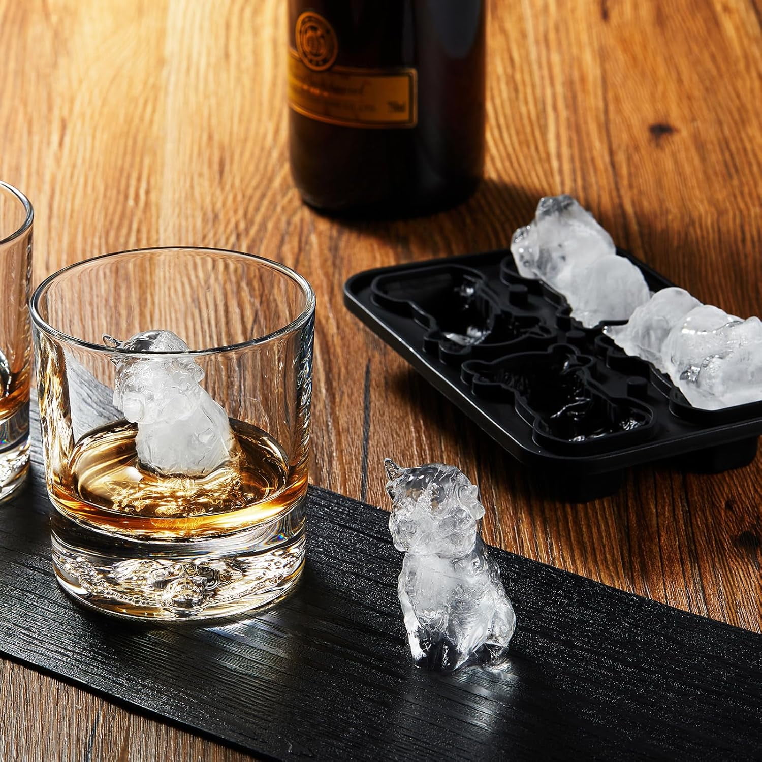 3D Highland Cow Ice Cube Tray Fun Shapes, Novelty Highland Cow Gifts, Holiday Stocking Stuffers for Men Women, Cute Highland Cattle Ice Mold for Whiskey,Cocktail,Bourbon