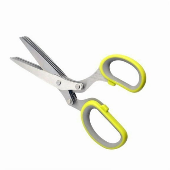 DOMELAY 2x5 Layers Kitchen Scissors Shredded Chopper Gadget Multi Blade for No Brush