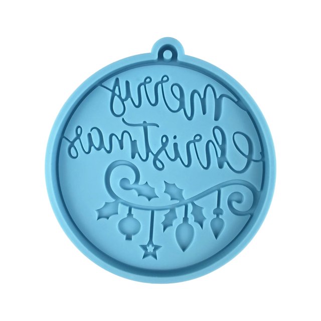 Agiferg Christmas Ornaments Round Shape Pendant Molds For Epoxy Resin DIY Crafts Jewelry Keychain Making