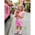 thumbnail image 5 of BemeyourBBs Toddler Baby Girl Little Sister Big Sister Matching Outfit 2 Piece Baby Girl Summer Clothes Cute Bow Flying Sleeve T-shirts and Ruffle Shorts Set, 5 of 9