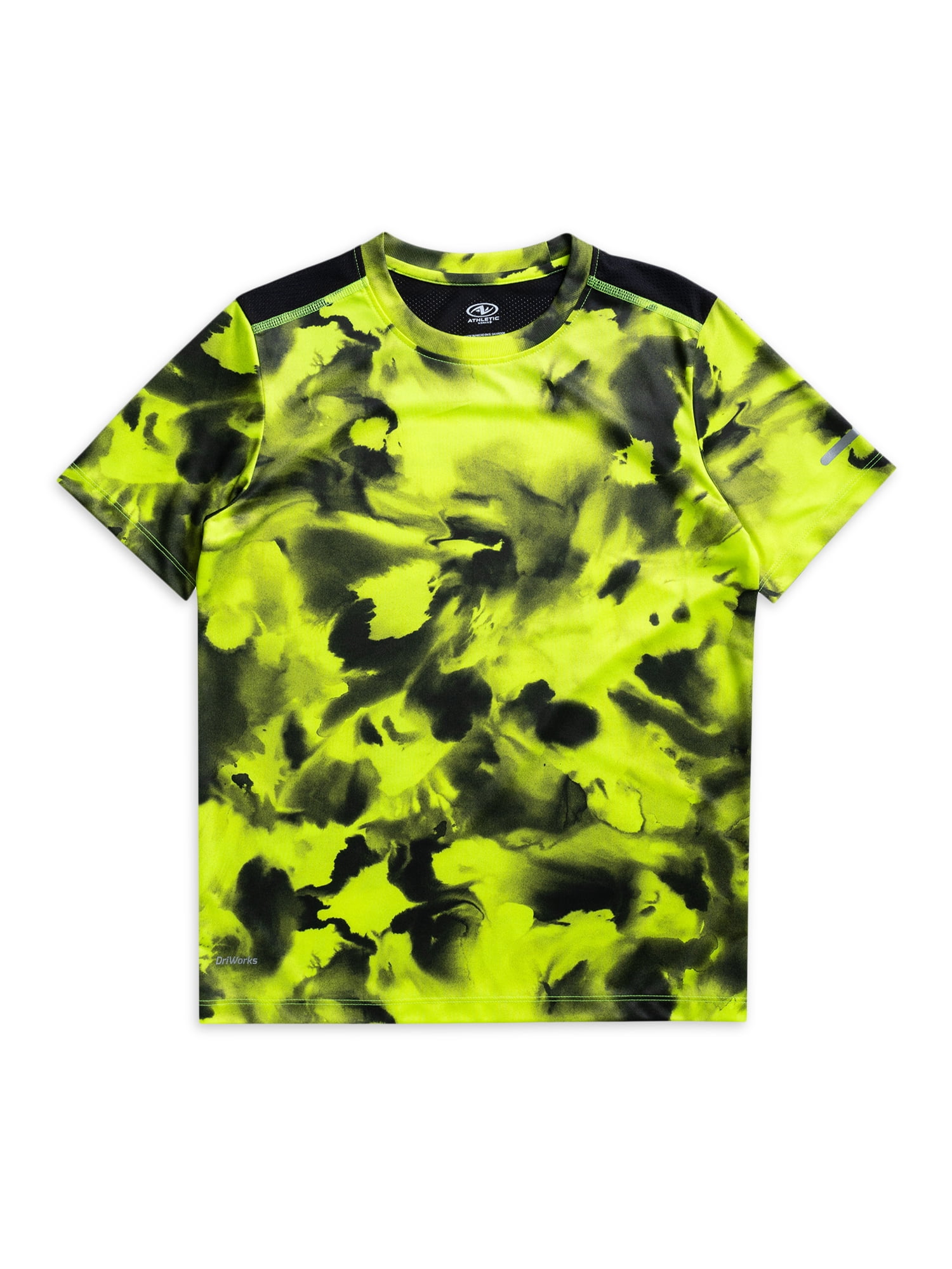 Athletic Works Boys Active Solid and Print Short Sleeve T-Shirts, 3-Pack, Sizes 4-18 & Husky