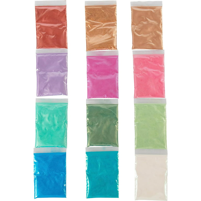 Maddie Rae's Pearl Pigment Powder, Variety Pack- 12 - Large 28g Packages, Great for Slime Making