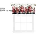 thumbnail image 4 of Newbridge Poinsettia Festivity Gingham Bordered Christmas Fabric Shower Curtain, Country Cottage Christmas Border Shower Curtain – 70” wide x 72” Long Shower Curtain, 4 of 9