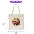thumbnail image 5 of Be My Valentine's Bulldog Truck Full of Love Flower Balloon Canvas Tote Bag Dog Lover Gifts Idea Reusable Shopping Grocery Bag - 02029, 5 of 5