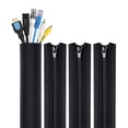 thumbnail image 2 of Paquete de 8 Tubos para Ordenar Cables para TV, Computadora, Entretenimiento En El Hogar, Administración de Cables, con Cremallera, Organizador de Cables,, 2 of 5