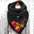 thumbnail image 2 of Foulard Boutonnée Chaude en Coton Imprimé Papillon Coloré pour Femmes, 2 of 3