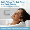 thumbnail image 3 of Unique Bargains Bath Pillows Spa Bath Pillows for Tub Neck and Back Support Bath Pillows for Tub Bathtub Accessories for Relaxing Spa Experience Gray, 3 of 7