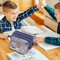thumbnail image 6 of 100Fens Solid Color Pencil Case Large Capacity Four Open Pencil Case Stationery Box for Men and Women Multifunctional Solid Color Pencil Case, 6 of 7