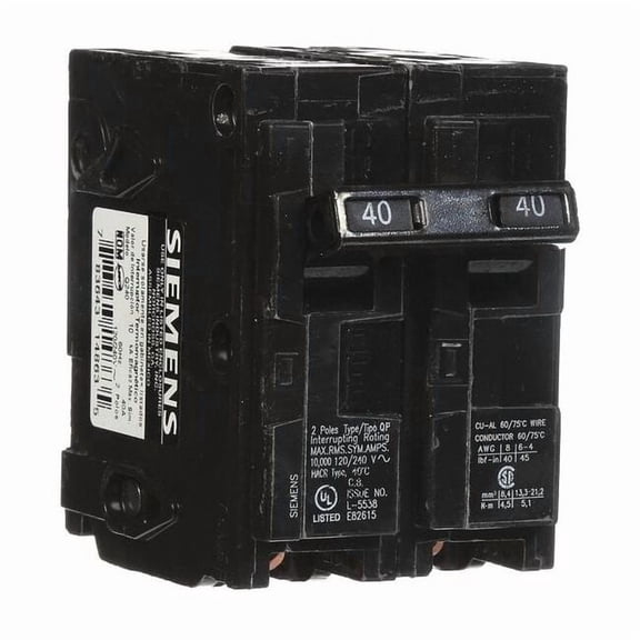 Siemens Q240 40 Amp Dual Pole Circuit Breaker
