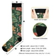 thumbnail image 3 of FORMRS Womens Knee High Socks Casual Long Thick Travel Daily Wear, 2 Pairs, Brown Christmas Gingerbread, 3 of 6
