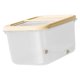 thumbnail image 5 of Contenedor de almacenamiento de arroz, contenedor de cereales, cubo de granos, contenedor de alimentos secos con taza medidora para gabinete, azúcar, 34cmx21cmx185cm, 5 of 8