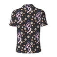 thumbnail image 4 of Rocae Snake And Floral1 for Men's Short Sleeve Polo Shirt, Quick Drying Performance Moisture Wicking Sports Men's Golf Shirt Small, 4 of 9