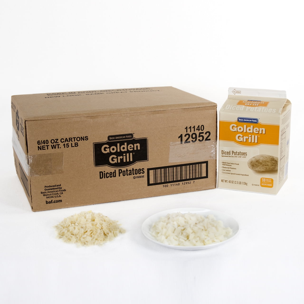 (Price/Case)Baf Diced Potatoes (7/16X7/16X 5/32) Low Sodium 258 4 Oz