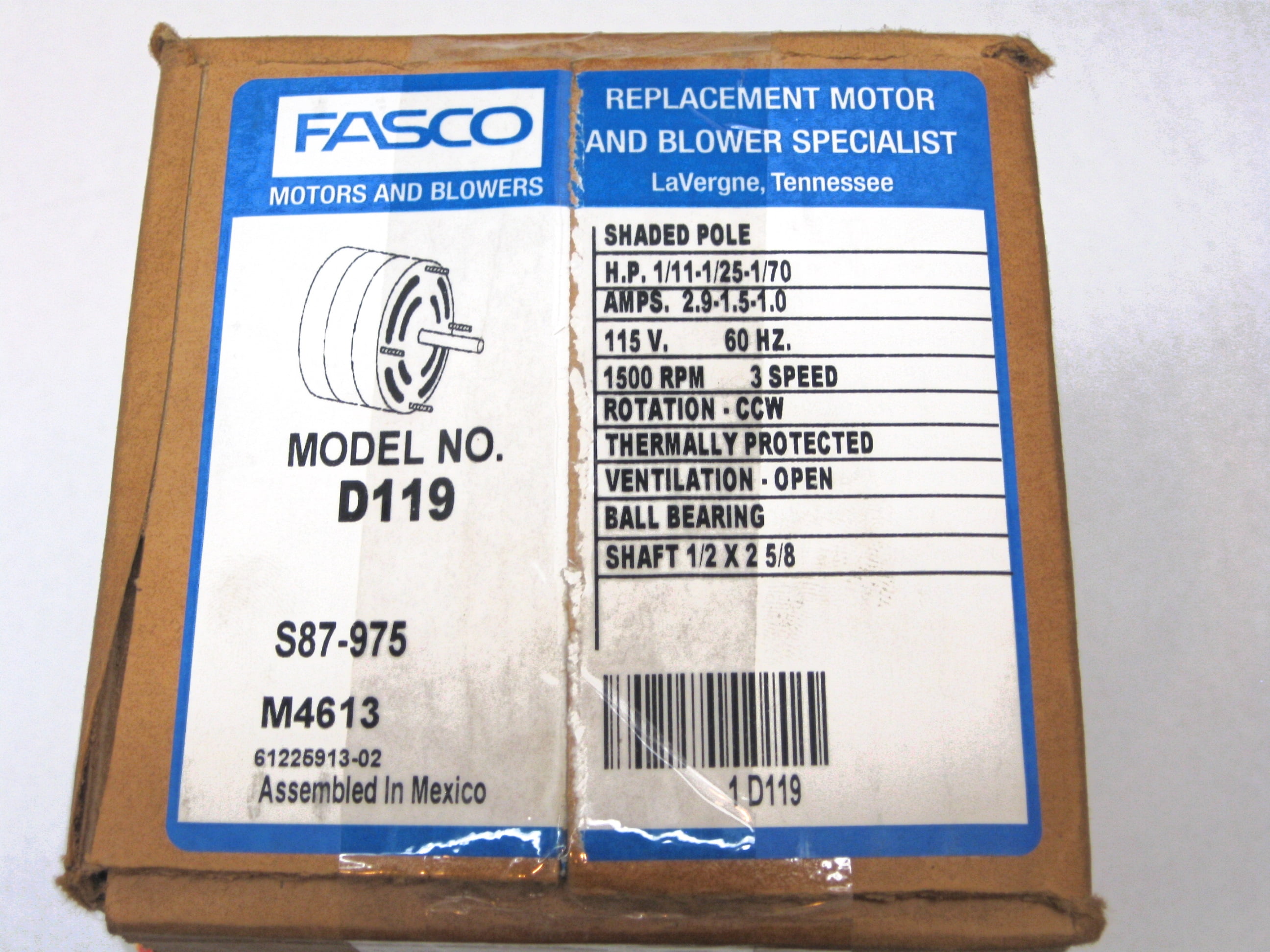 Fasco Motor number D119 4.4