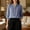 Blue, variant on Pull-on Women'S Tops, Tees & Blouses Minimalist 3/4 Sleeve Orange Mock Neck Blouses & Tops Cotton Blend Geometric Modern Casual Orange,M
