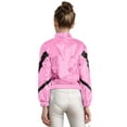 thumbnail image 2 of Haitryli Girls Sequin Zipper Coat Jacket for Hip Hop Latin Jazz Dance Birthday Outerwear Modern Dance Pink 14, 2 of 7