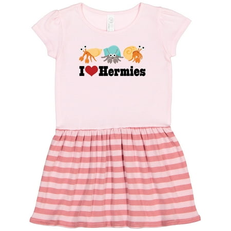 

Inktastic I Heart Hermit Crabs Gift Toddler Girl Dress