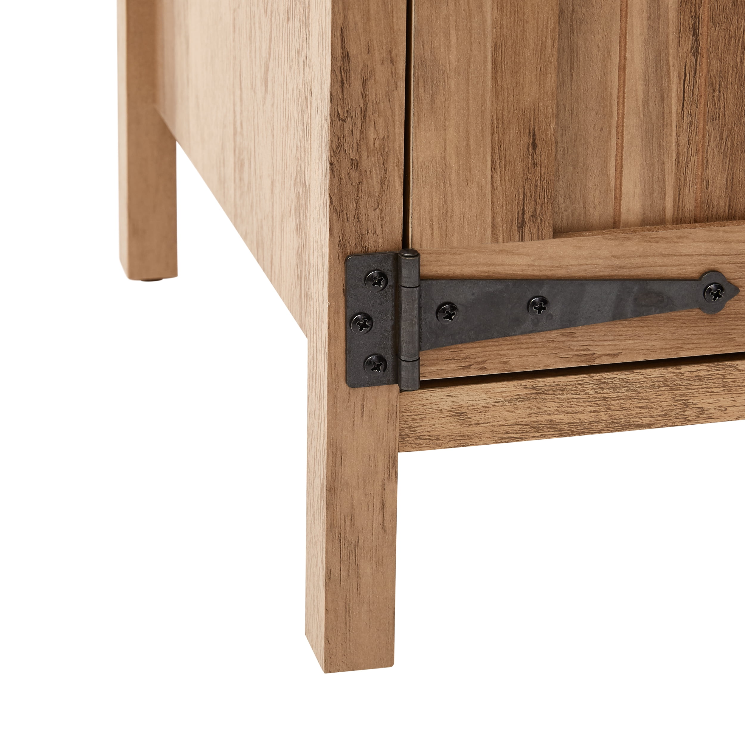 Mainstays Farmhouse TV Stand for TVs up to 70", Rustic Weathered Oak