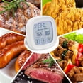 thumbnail image 2 of yuksok Waterproof Food Thermometer Meat Thermometer with Brackets Touch Screen White, 2 of 8