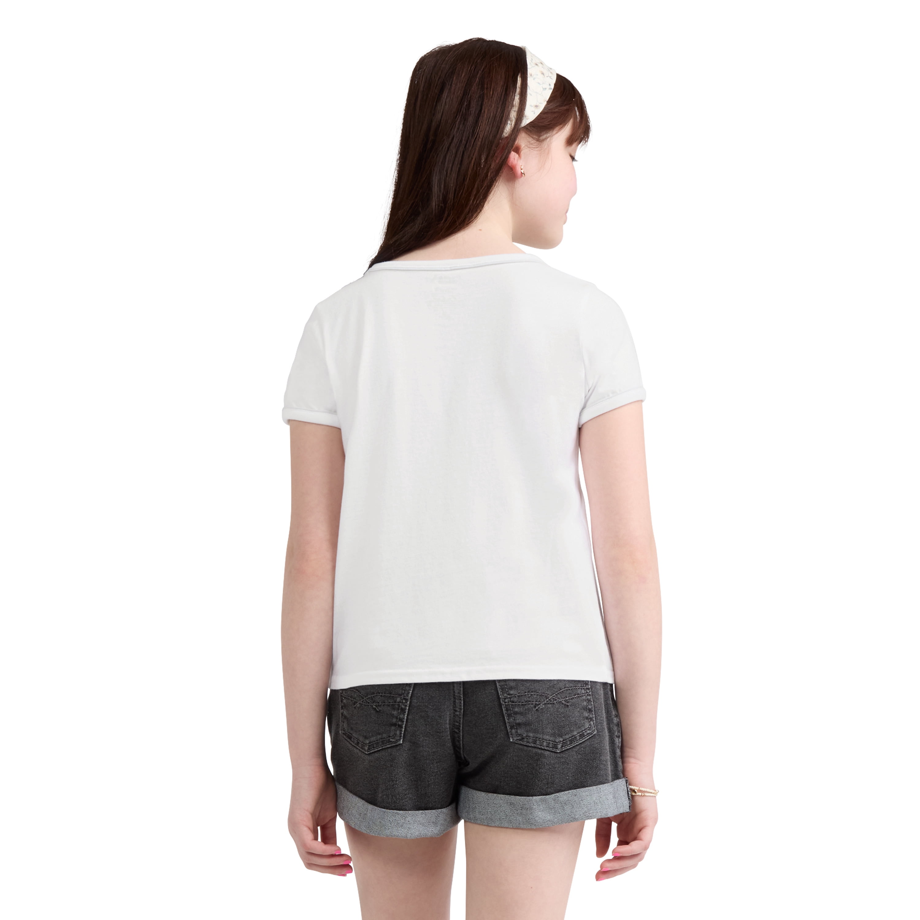 Levi Strauss Signature Girls Short Sleeve Graphic Top, Sizes 4-16