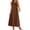 Coffee, variant on JULMCOMO Summer Dresses for Women Round Neck Sleeveless A Line Loose Fit Flowy Casual Maxi Dresses Beach Vacation Sundresses Light Brown M