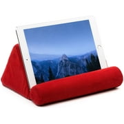 Tablet Pillow Stand, Pillow Soft Pad for Lap - Tablet Holder Dock for Bed for iPad Pro 9.7, 10.5,12.9 Air Mini 4 3, Kindle, Galaxy Tab, E-Reader, Red