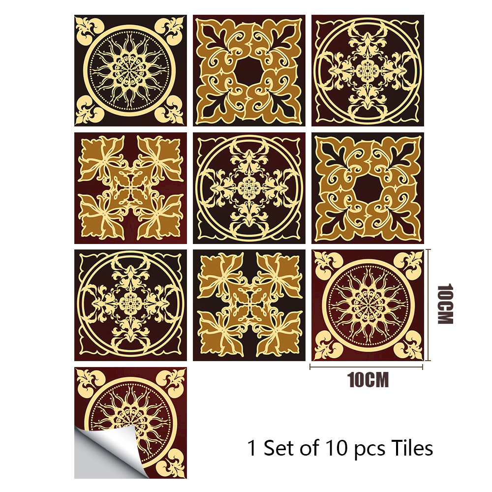 Tile Stickers Kitchen Adhesive Tile Transfers Sticker for Bathroom Peel