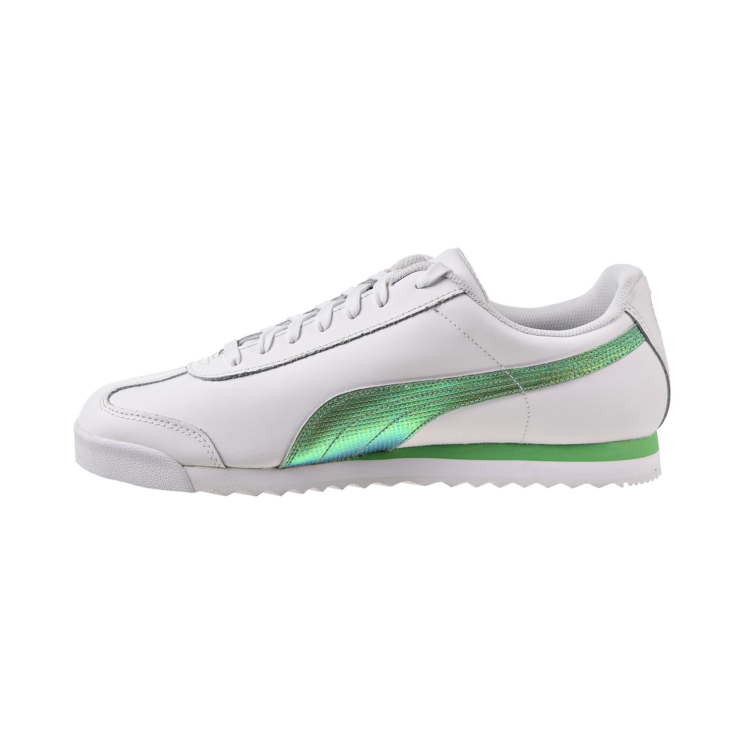Puma Men's Roma Basic Holo White / Green Gecko Ankle-High Leather Fashion Sneaker - 11.5M - image 4 of 6