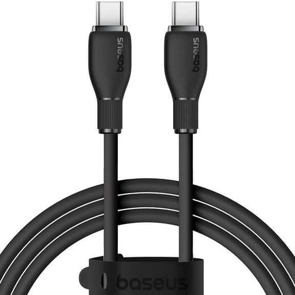 Baseus 100W USB C Cable, 3.9ft USB-C to USB-C Fast Charging Cable, High-Speed Type-C Charger Cord , Black