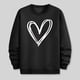 thumbnail image 5 of Amzcrzy Sudadera Para Hombre, Con Estampado De Corazones, Informal, De Manga Larga Y Cuello Redondo, Con Capucha, Color Negro, Xl, 5 of 6