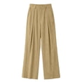 thumbnail image 6 of Diufon Womens Corduroy Pants Dressy Casual Button Elastic Waist Wide Leg Trousers with Pockets Fall Winter Fashion Clothes, 6 of 6