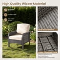 thumbnail image 3 of Vcatnet 7 Pieces Outdoor Conversation Set High Back Sectional All Weather Wicker Patio Furniture with Swivel Glider Chairs & Coffee Table, Beige, 3 of 10