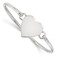 thumbnail image 1 of Sterling Silver Polished Engravable Heart Bangle Inch "Bracelets, 1 of 1