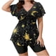 thumbnail image 4 of Traje de baño de dos piezas con estampado de tankini para mujer, de manga corta y corte conservador, con cordón ajustable. Traje de baño de dos piezas para mujer. Trajes de baño tankini para mujer. Tr, 4 of 9
