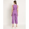 thumbnail image 4 of Moomaya Women's Printed Jumpsuit, Round Neck Sleeveless Wide Leg Cotton Jumpsuits, 4 of 7