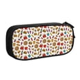 thumbnail image 2 of Vsdgher Hot Dog Pizza Print Large Capacity Pencil Case Pouch with Zipper, Portable Aesthetic Big Capacity Pencil Cases Pen Office Travel Stationery Bag, 2 of 8