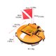 thumbnail image 5 of Eigraketly Marcadores de superficie resistentes con bandera de buceo, boya, buceo, pesca submarina, esnórquel, equipo de señal de seguridad en el mar, Deportes acuáticos Amarillo Eigraketly OD024449-01, 5 of 6