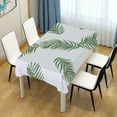 thumbnail image 7 of Tropical Palm Leaves Rectangle Tablecloth, Dust Proof Anti Wrinkle Wipeable Table Cloth Tabletop foration of Dinner Kitchen Wedding Holiday Party 54"x54" Decor Gift, 7 of 7