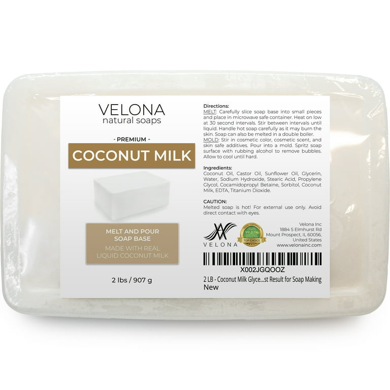 2 LB - White Melt and Pour Soap Base by Velona, SLS/SLES Free, Natural  Bars for The Best Result for Soap-Making