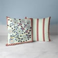 thumbnail image 5 of Leafy Peacock Circles Indoor/Outdoor Pillow in Red 16x16, 5 of 7