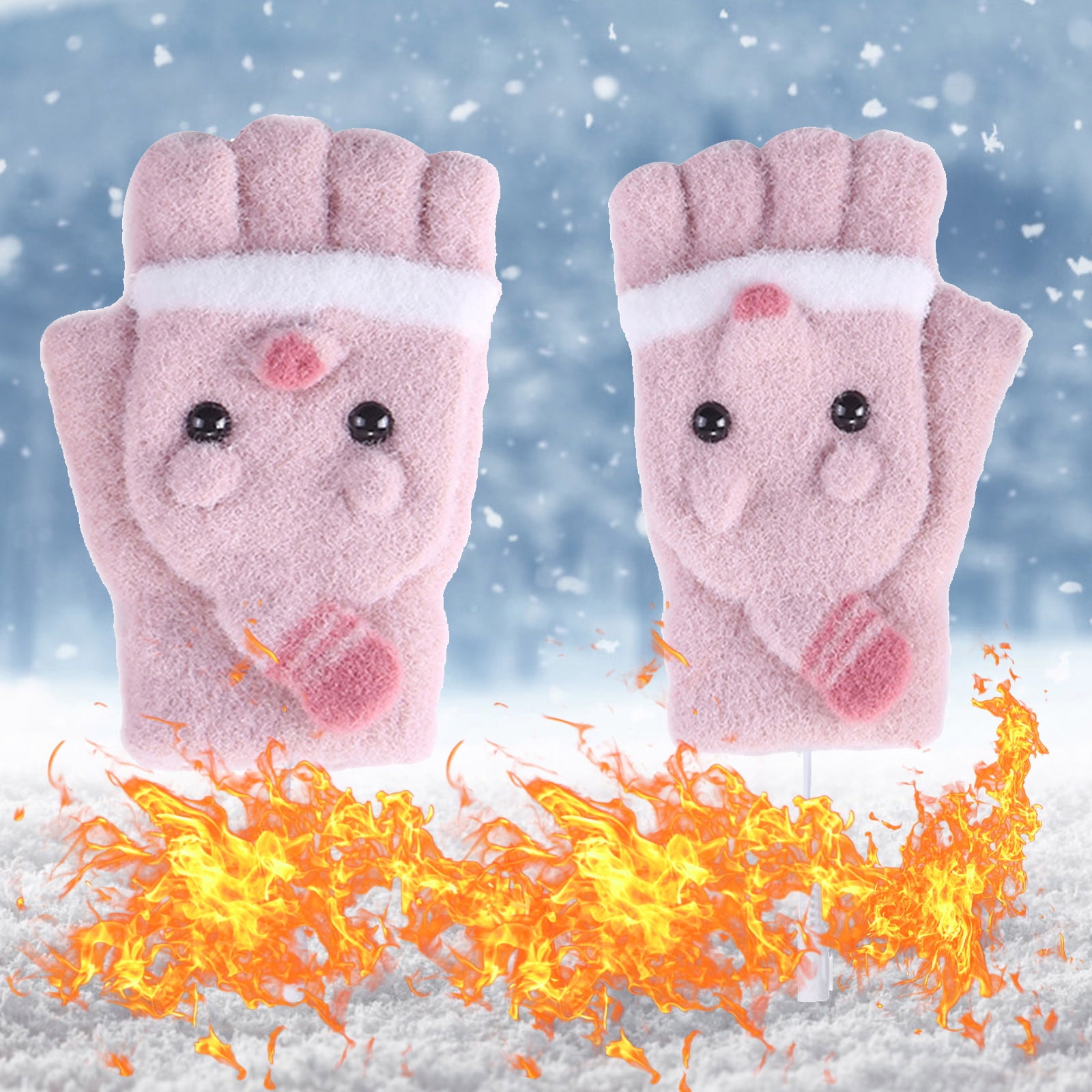 DSAoTeng Gants Thermiques En Daim Pour Femme - Gants De