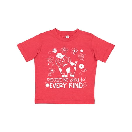

Inktastic Please Be Kind to Every Kind Cute Pig and Flowers Gift Toddler Boy or Toddler Girl T-Shirt