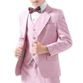 thumbnail image 1 of Ensemble de Fête Slim à Col Cranté Uni 4 Pcs pour Garçons, Mariage, Événements de campus Banmo, 1 of 5