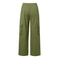 thumbnail image 6 of Afdoent Womens Leggings Ladies High Waisted Casual Wide Leg Womens Cargo Pants Baggy Cargos Pants With Pockets Leggings For Women Running Exercise, 6 of 6