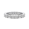 thumbnail image 2 of Emerald & Round Shape Lab Grown Diamond Emory Eternity Ring For Women | 2 Carat IGI Certified 14K White Gold | FG-VS Quality Friendly Diamonds Eternity Ring Size 8.5, 2 of 4