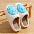 thumbnail image 1 of Zapatillas de casa con cara sonriente para mujer, zapatos de interior, toboganes esponjosos, divertidos, informales, Invierno, 1 of 5